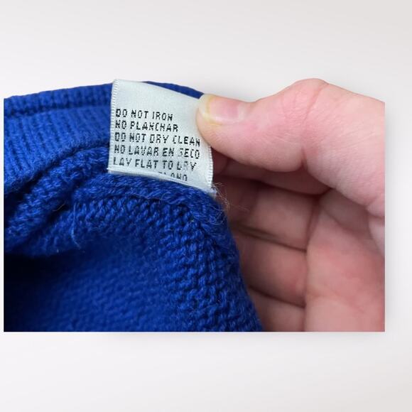 Western Connection Vintage Sequined‎ Sweater Womens Medium Blue Beaded - Picture 6 of 6